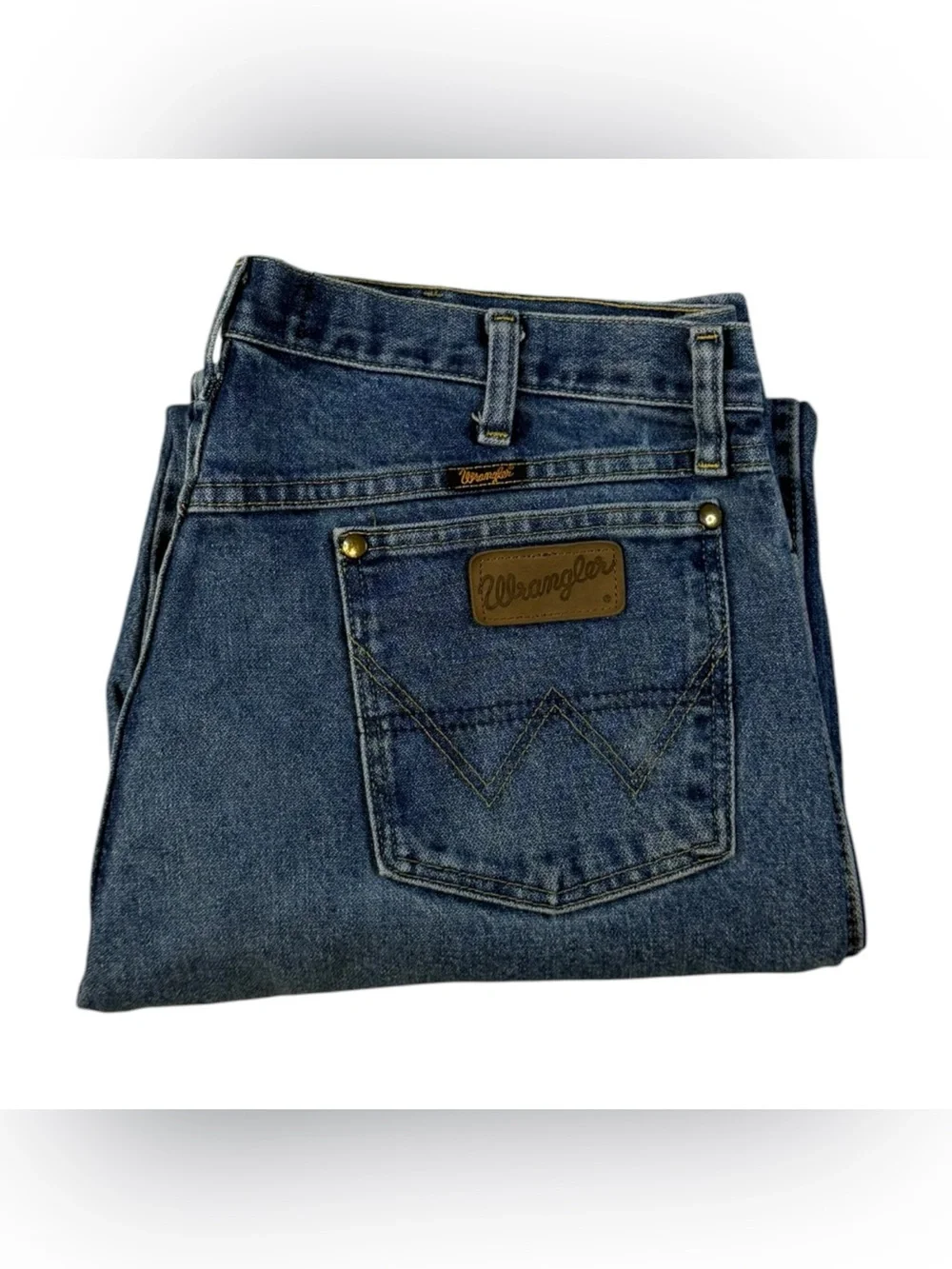 Wrangler George Strait Jeans Mens 38x32 Blue Denim Straight Leg Cowboy Western
